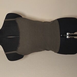 Dark Brown Brandy Melville Cami embroidered detail Small